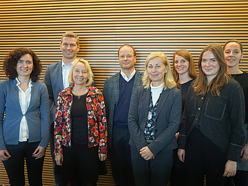 Theresia Wollnitz (Referentin für Internationales), FRÖBEL-Geschäftsführer Stefan Spieker, Prof. Dr. Susanne Viernickel, Prof. Dr. Ulman Lindenberger, Prof. Dr. Annette Dreier, Kristin Beitz, Laura Niemeier (Referentinnen Pädagogik & Qualitätsentwicklung), Jule Marx (Leiterin Pädagogik & Qualitätsentwicklung