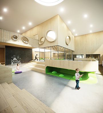Entwurf für den FRÖBEL-Kindergarten Traumzauberbaum, © Natascha Meuser