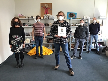 v.l.n.r. Roswitha Schmaltz, Michael Quattlebaum, Firouz Mostovfi, Wolfgang Puth, Michael Schoepe, Christoph Wildt