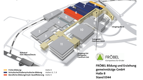 Hallenplan von FRÖBEL auf der didacta 2024 in Köln