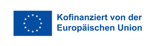 EU-Emblem und Zusatz "Kofinanziert von der Europäischen Union"