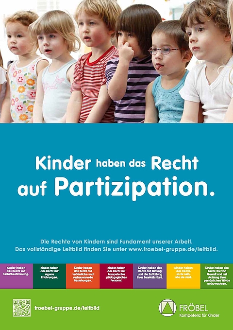 Motiv aus dem FRÖBEL-Leitbild: "Kinder haben das Recht auf Partizipation."