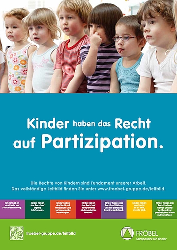 Motiv aus dem FRÖBEL-Leitbild: "Kinder haben das Recht auf Partizipation."