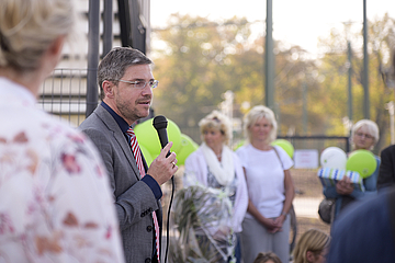 feierliche Eröffnung im Oktober 2018 mit Sozialdezernent Mike Schubert, inzwischen Oberbürgermeister von Potsdam