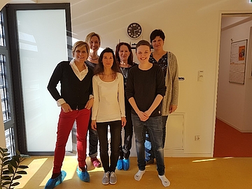 Petra Löbach, Johanna Enge, Melanie Ehnert, Ulrike Rubruck, Miriam Happ, Sonja Grüger im FRÖBEL-Kindergarten Sonne, Mond und Sterne