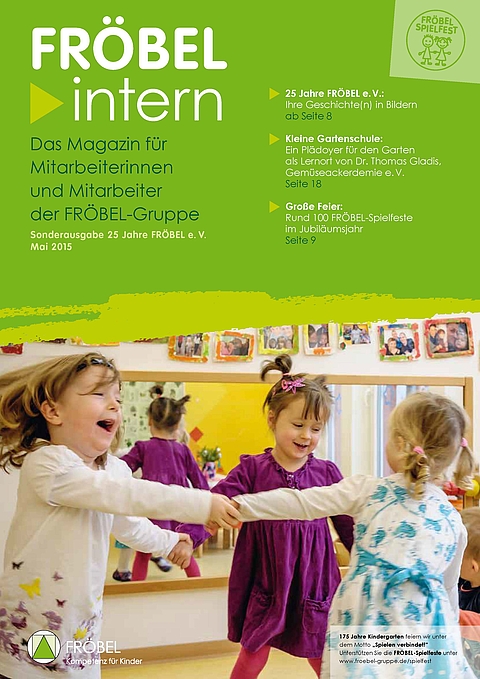 Jubiläumsausgabe der "FRÖBEL intern" im Mai 2015